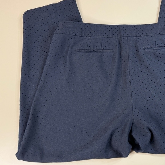 Talbots Hampshire Ankle Navy with black velour polkadot pattern women’s 14 P - Picture 13 of 13